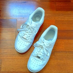 White Nike air force 1s